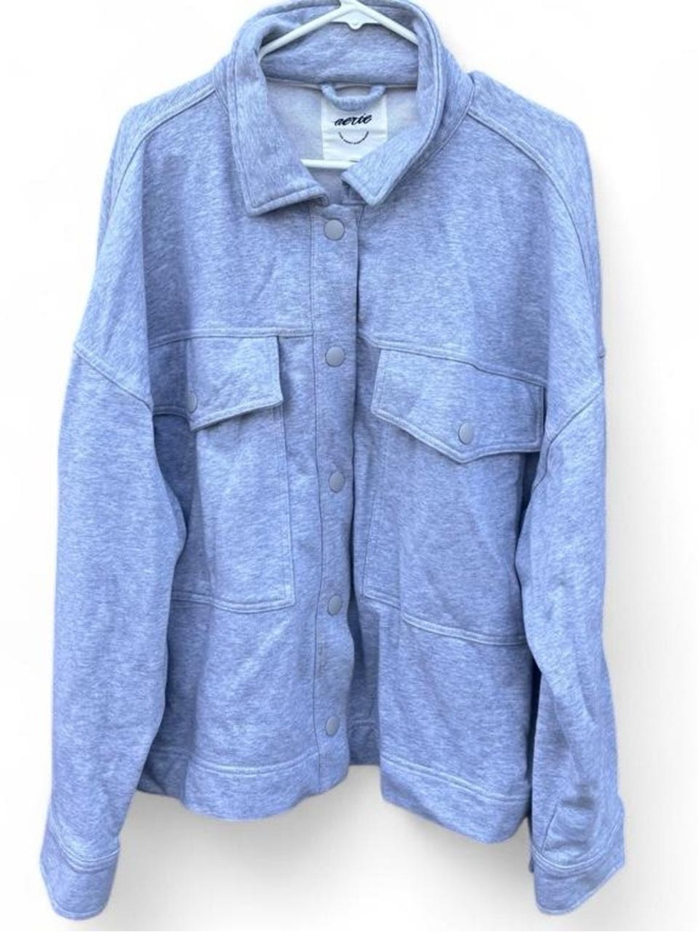 Aerie Grey pull over button jacket